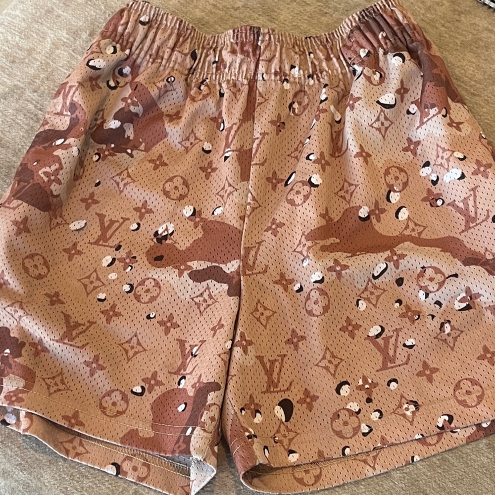 Bravest Studios LV Brown Patterned Athletic Shorts